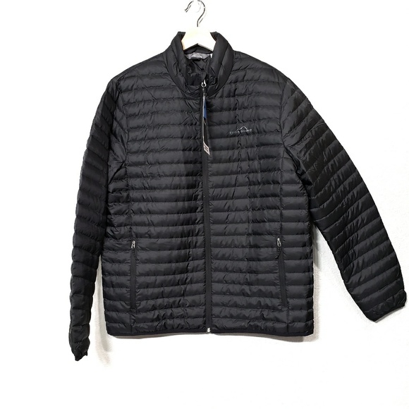 Eddie Bauer Men's Black Jacket Microlight Travler - Picture 2 of 7